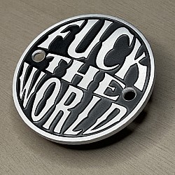 Fuck The World, harley, point cover, ignition cover, sportster, 1340, big twin