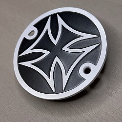 Cross, harley, point cover, ignition cover, sportster, 1340, big twin
