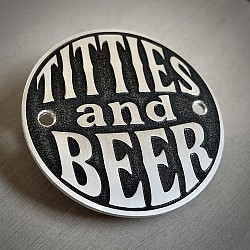 Titties & Beer, harley, point cover, ignition cover, sportster, 1340, big twin