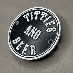 Titties & Beer, harley, point cover, ignition cover, sportster, 1340, big twin
